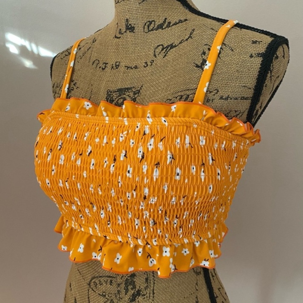 Orange bikini top